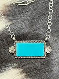 handmade kingman turquoise bar necklace