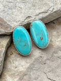 Handmade kingman turquoise earrings