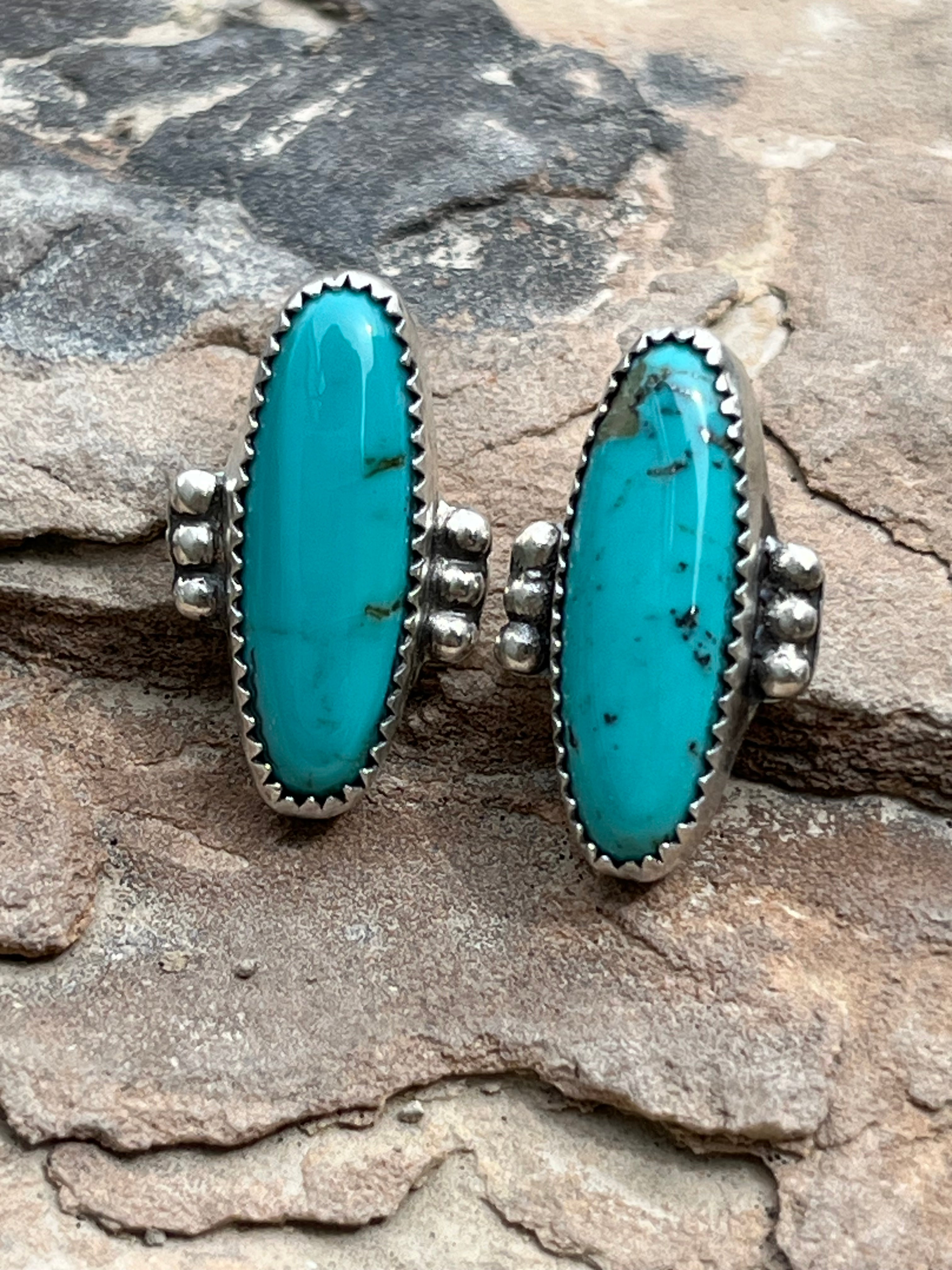 Kingman Turquoise Stud earrings