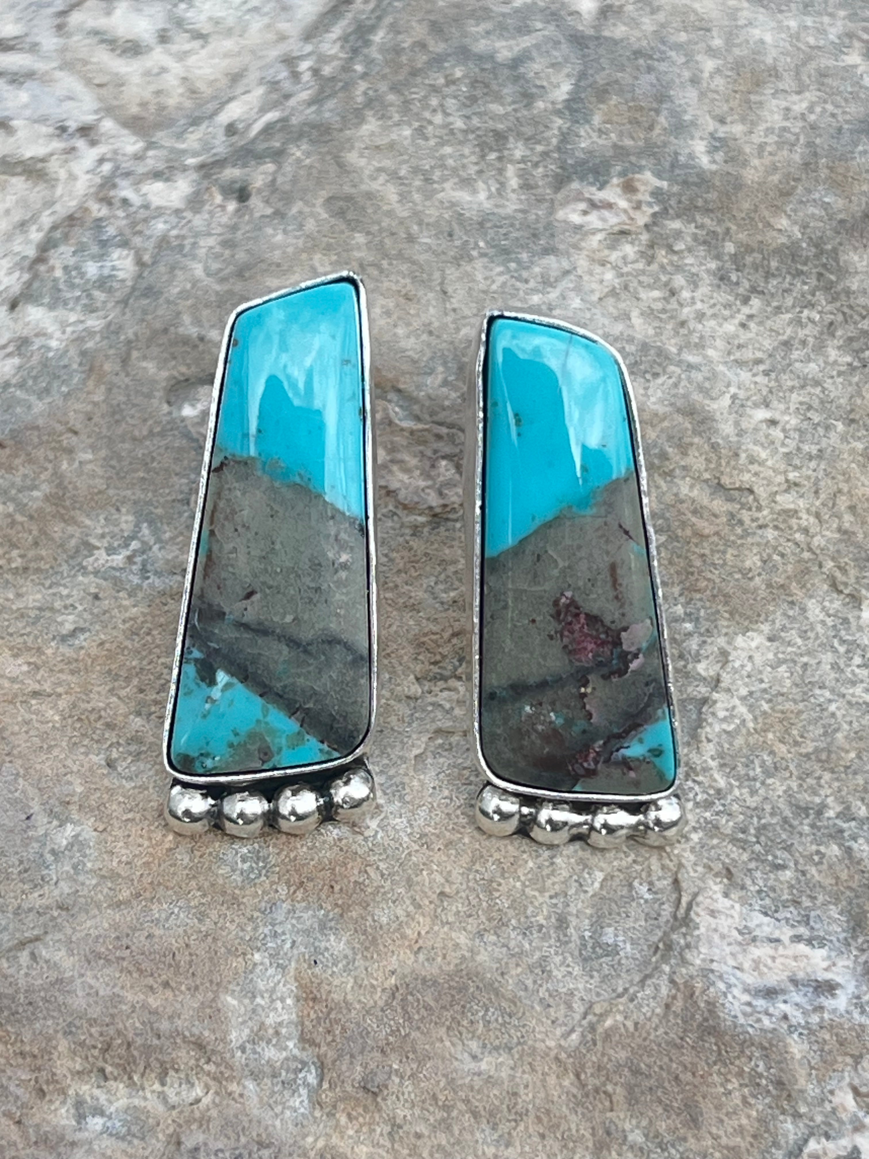 Carico Lake Turquoise stud earrings