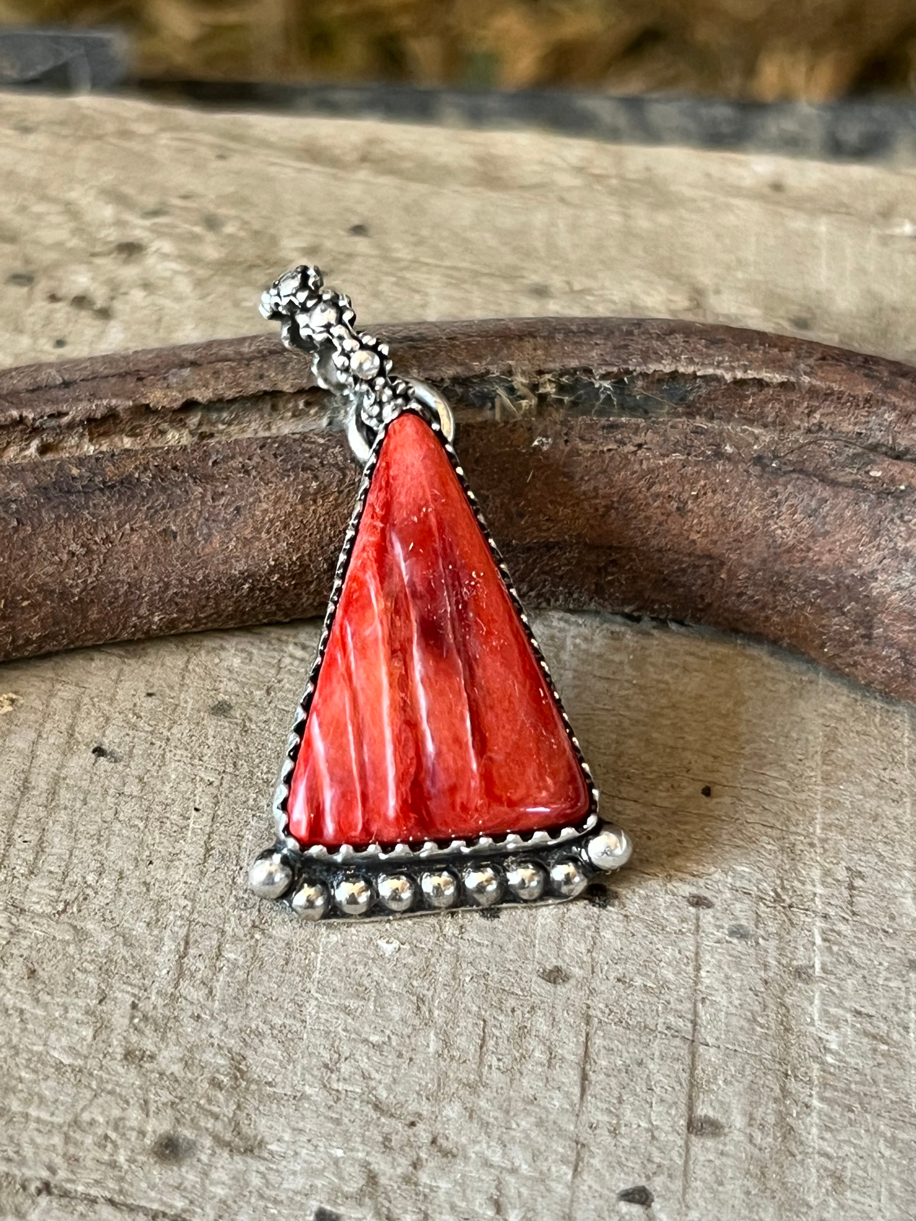 spiny oyster pendant handmade 